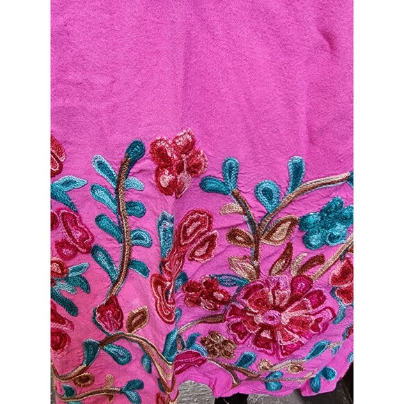 Forgotten Grace Embroidered Peasant Blouse Size 3X Rayon Soft Boho - Picture 2 of 7
